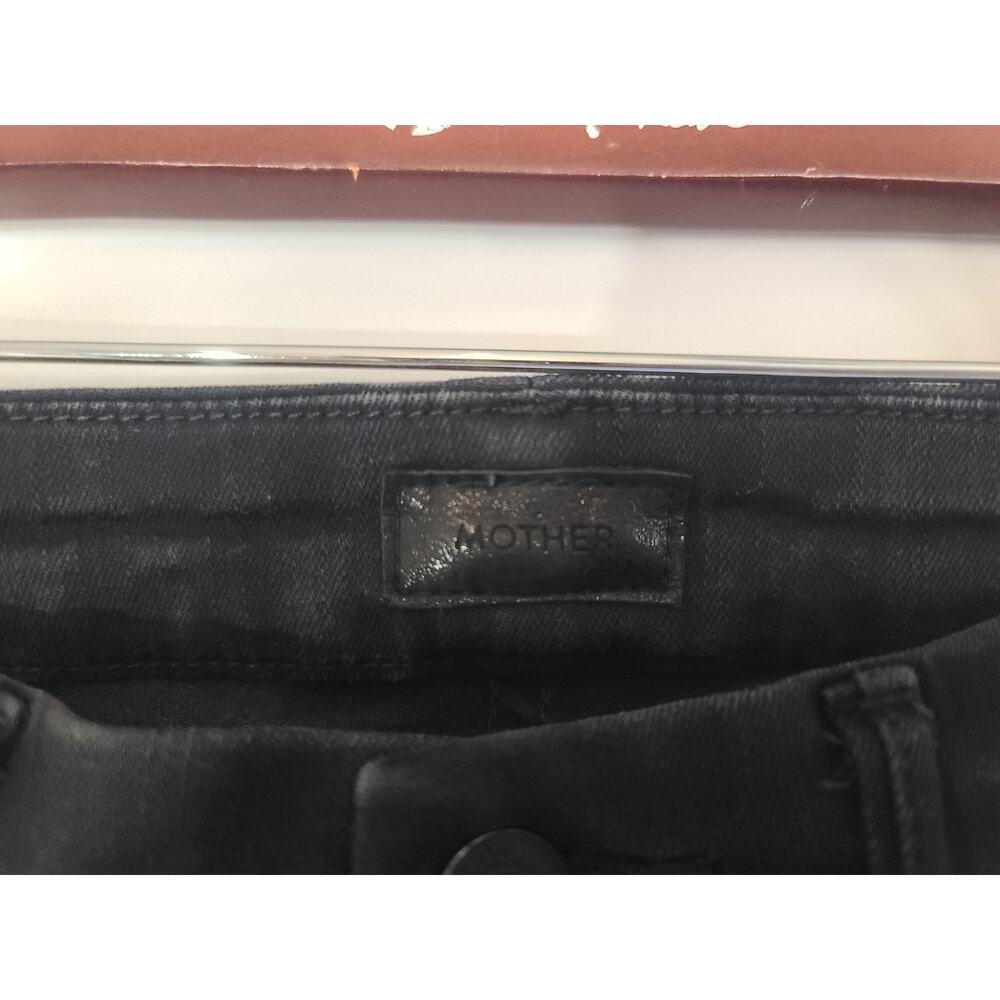 Mother Black Guilty As Sin Women's Looker Ankle Fray Jeans US 25 - Picture 6 of 9